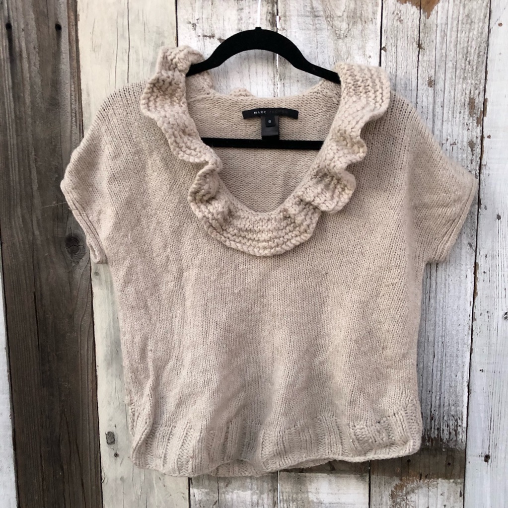 Marc Jacobs Ruffle Neckline Pullover Sweater